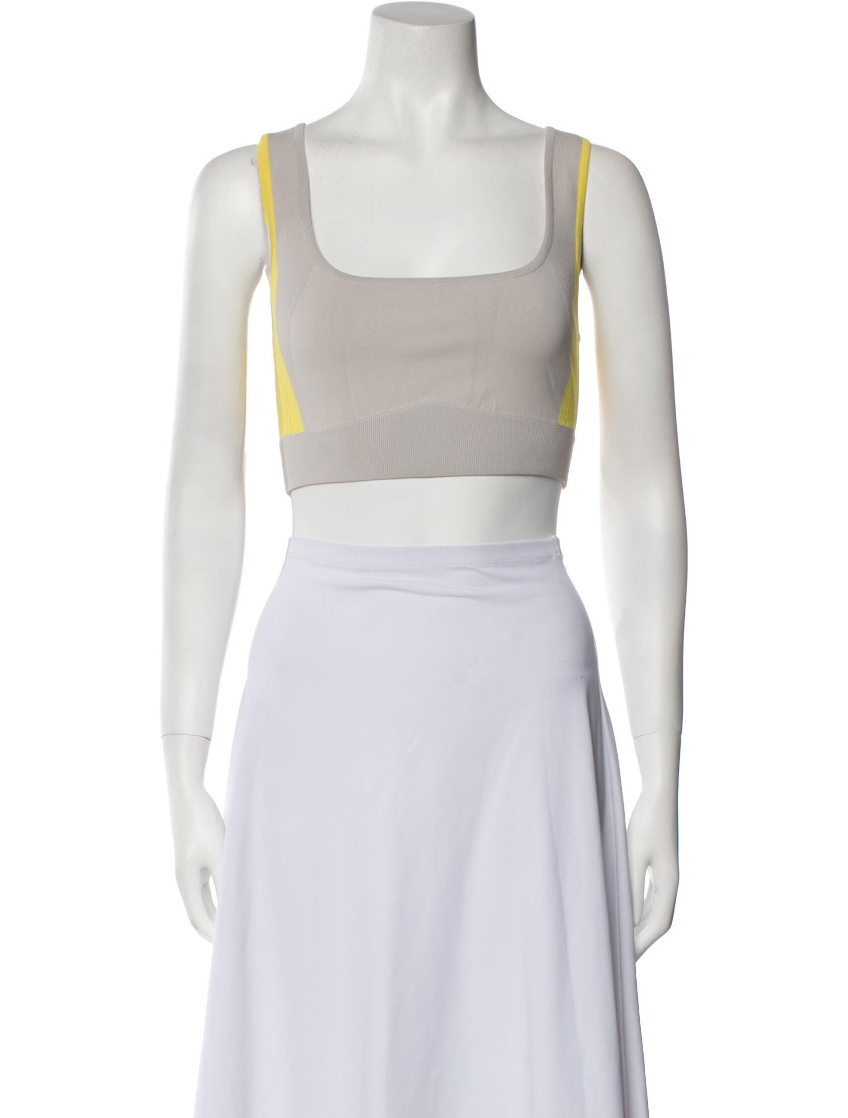 Hermès Square Neckline Sleeveless Crop Top